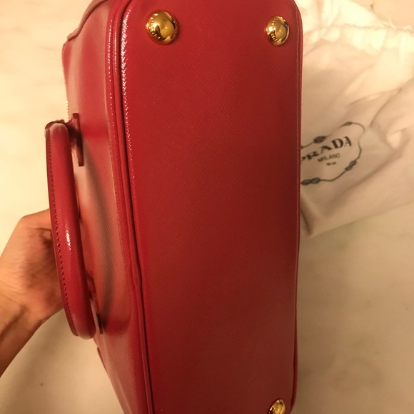 Prada saffiano leather mini double zip - Peonia - Picture 8 of 8